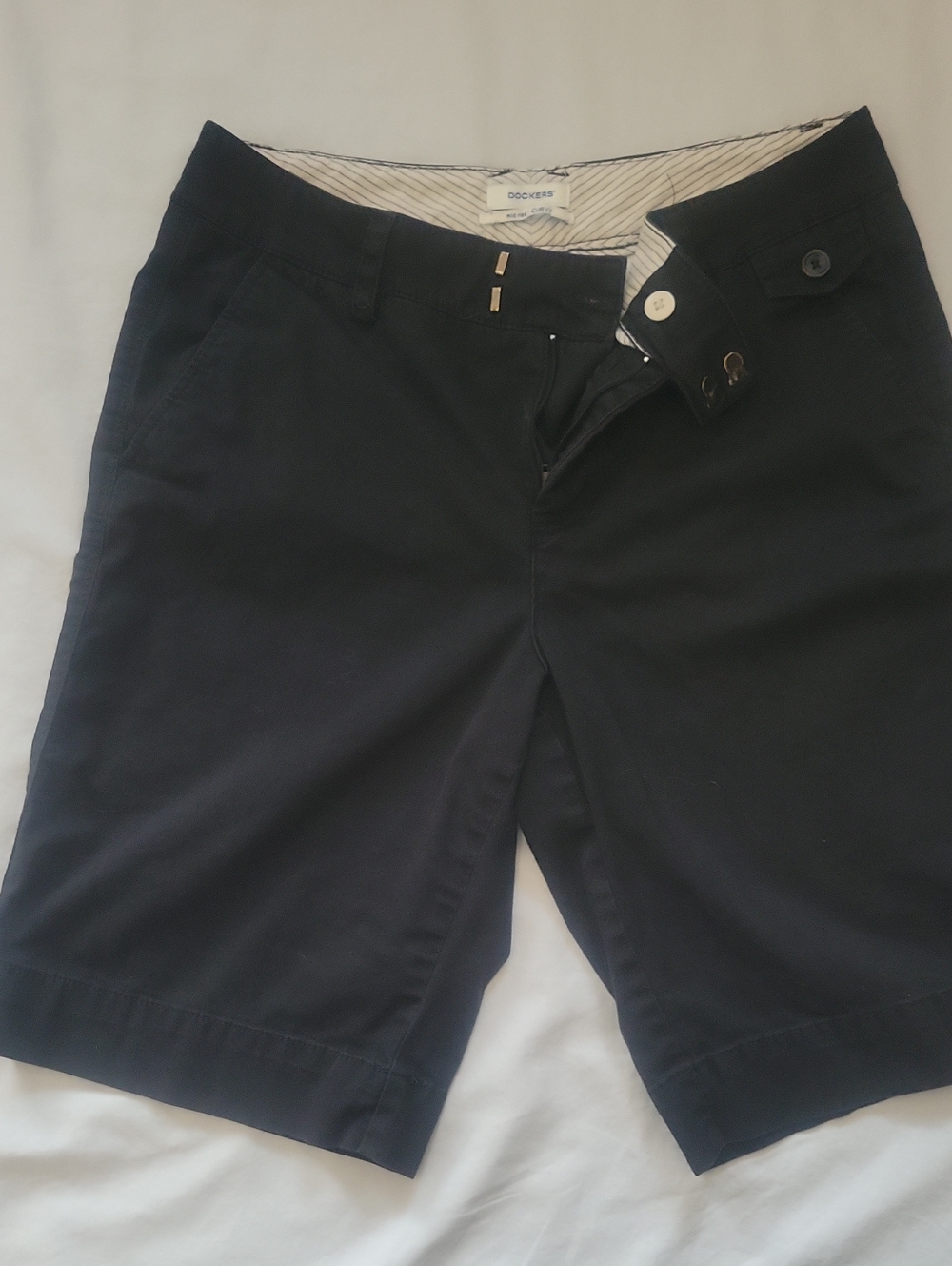 Dockers Women's Black Chino Bermuda Shorts